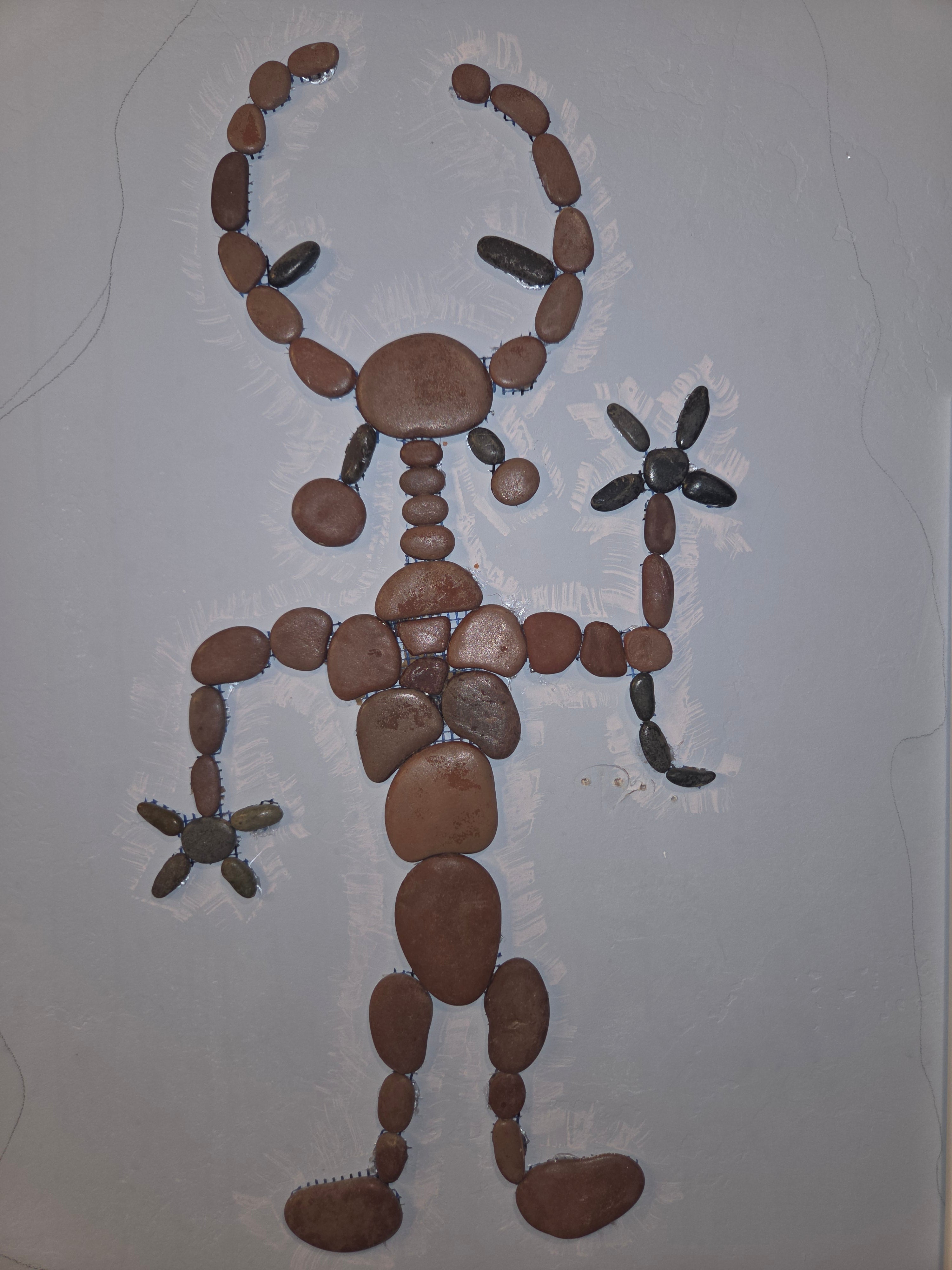River stone art
